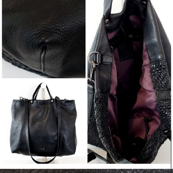 Kooba Large Woven Tote Bag - Black - Picture 3 of 3